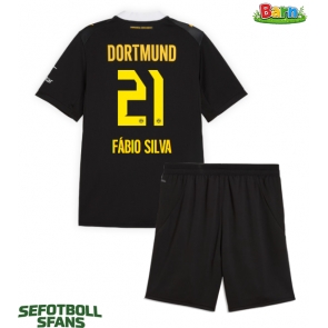 Borussia Dortmund Fabio Silva #21 Bortaställ Barn 2026-27 Kortärmad (+ Korta byxor)